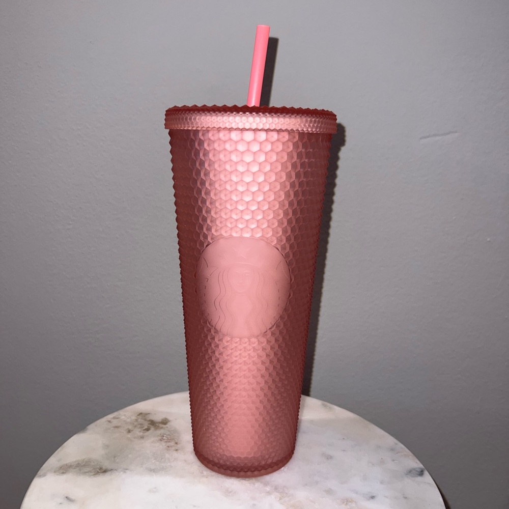Starbucks Textured Rose matte soft touch 24oz Tumbler